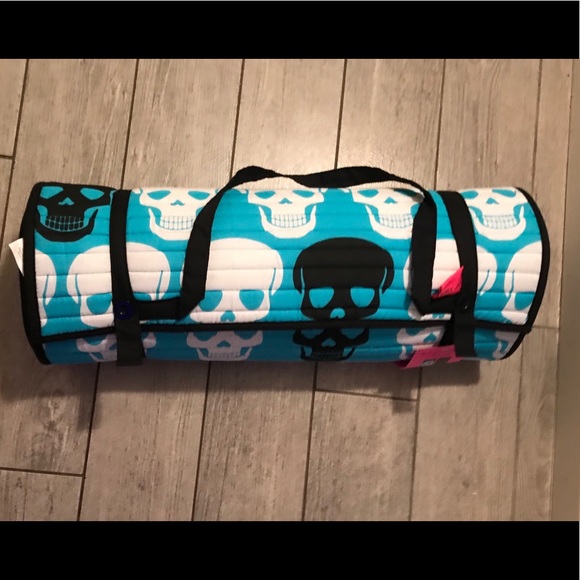 Betsey Johnson Swim Roll Up Skull Beach Mat And Pillow Poshmark